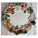 Fitz and Floyd Vegetable Garden Basket Relish Tray and Large Tray, Nutcracker Sweets Cookie Plate and Kringle Santa Claus Cookie Jar Fitz and Floyd Vegetable Garden Basket Relish Tray and Large Tray, Nutcracker Sweets Cookie Plate and Kringle Santa Claus Cookie Jar