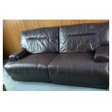 Chateau d'Ax Electric Power Reclining Leather Sofa Chateau d'Ax Electric Power Reclining Leather Sofa