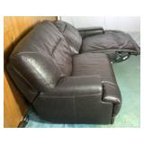 Chateau d'Ax Electric Power Reclining Leather Sofa Chateau d'Ax Electric Power Reclining Leather Sofa