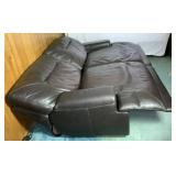 Chateau d'Ax Electric Power Reclining Leather Sofa Chateau d'Ax Electric Power Reclining Leather Sofa
