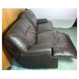 Chateau d'Ax Electric Power Reclining Leather Sofa Chateau d'Ax Electric Power Reclining Leather Sofa