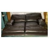 Chateau d'Ax Electric Power Reclining Leather Loveseat Chateau d'Ax Electric Power Reclining Leather Loveseat