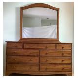 Durham Furniture 9 Drawer Triple Dresser with Mirror Durham Furniture 9 Drawer Triple Dresser with Mirror