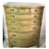 Drexel Mid Century Curved Front 5 Drawer Tallboy Dresser Drexel Mid Century Curved Front 5 Drawer Tallboy Dresser