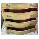 Drexel Mid Century Curved Front 5 Drawer Tallboy Dresser Drexel Mid Century Curved Front 5 Drawer Tallboy Dresser