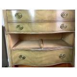 Drexel Mid Century Curved Front 5 Drawer Tallboy Dresser Drexel Mid Century Curved Front 5 Drawer Tallboy Dresser