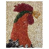 Vintage Framed Mosaic Seed Art/Crop Art Rooster Vintage Framed Mosaic Seed Art/Crop Art Rooster