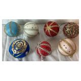 Christmas Collection of Vintage Ornaments, Goebel Rocking Horses, David Frykman Santa and John Huras Glass Santa Christmas Collection of Vintage Ornaments, Goebel Rocking Horses, David Frykman Santa and John Huras Glass Santa