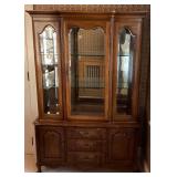 Vintage Thomasville French Provincial Two Piece Lighted Hutch Vintage Thomasville French Provincial Two Piece Lighted Hutch