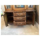 Vintage Thomasville French Provincial Two Piece Lighted Hutch Vintage Thomasville French Provincial Two Piece Lighted Hutch