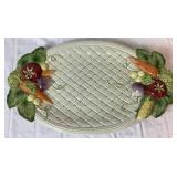 Fitz and Floyd Vegetable Garden Basket Relish Tray and Large Tray, Nutcracker Sweets Cookie Plate and Kringle Santa Claus Cookie Jar Fitz and Floyd Vegetable Garden Basket Relish Tray and Large Tray, Nutcracker Sweets Cookie Plate and Kringle Santa Claus Cookie Jar