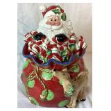 Fitz and Floyd Vegetable Garden Basket Relish Tray and Large Tray, Nutcracker Sweets Cookie Plate and Kringle Santa Claus Cookie Jar Fitz and Floyd Vegetable Garden Basket Relish Tray and Large Tray, Nutcracker Sweets Cookie Plate and Kringle Santa Claus Cookie Jar