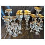 Gold Trimmed Stemware Collection - Tiffin, Murano and Libbey Gold Trimmed Stemware Collection - Tiffin, Murano and Libbey