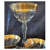 Gold Trimmed Stemware Collection - Tiffin, Murano and Libbey Gold Trimmed Stemware Collection - Tiffin, Murano and Libbey