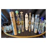 Vintage Vanity Trays with Array of Perfume Bottles Vintage Vanity Trays with Array of Perfume Bottles