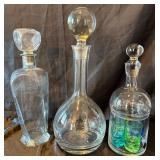 Collection of 5 Glass Decanters Collection of 5 Glass Decanters