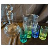 Collection of 5 Glass Decanters Collection of 5 Glass Decanters