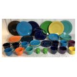 Fiesta Dinnerware Set -6 Dinner Plates, 8 Salad Plates, 7 Saucers, 4 Bowls, 1 Pitcher, 9 Cups, Salt & Pepper Set and 3 Mugs Fiesta Dinnerware Set -6 Dinner Plates, 8 Salad Plates, 7 Saucers, 4 Bowls, 1 Pitcher, 9 Cups, Salt & Pepper Set and 3 Mugs