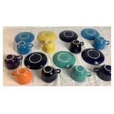 Fiesta Dinnerware Set -6 Dinner Plates, 8 Salad Plates, 7 Saucers, 4 Bowls, 1 Pitcher, 9 Cups, Salt & Pepper Set and 3 Mugs Fiesta Dinnerware Set -6 Dinner Plates, 8 Salad Plates, 7 Saucers, 4 Bowls, 1 Pitcher, 9 Cups, Salt & Pepper Set and 3 Mugs