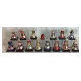 Collection of Hand Crafted Glass Bell Ornaments Collection of Hand Crafted Glass Bell Ornaments