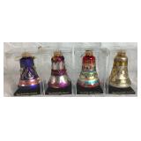 Collection of Hand Crafted Glass Bell Ornaments Collection of Hand Crafted Glass Bell Ornaments