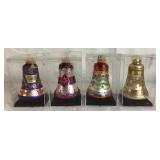 Collection of Hand Crafted Glass Bell Ornaments Collection of Hand Crafted Glass Bell Ornaments