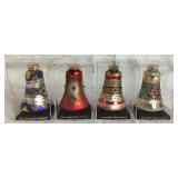 Collection of Hand Crafted Glass Bell Ornaments Collection of Hand Crafted Glass Bell Ornaments