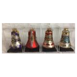 Collection of Hand Crafted Glass Bell Ornaments Collection of Hand Crafted Glass Bell Ornaments
