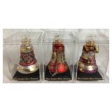 Collection of Hand Crafted Glass Bell Ornaments Collection of Hand Crafted Glass Bell Ornaments