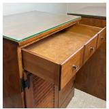 Pair of Ethan Allen Baumritter Heirloom Maple Shutter Door Storage Cabinets Pair of Ethan Allen Baumritter Heirloom Maple Shutter Door Storage Cabinets