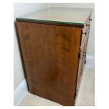 Pair of Ethan Allen Baumritter Heirloom Maple Shutter Door Storage Cabinets Pair of Ethan Allen Baumritter Heirloom Maple Shutter Door Storage Cabinets