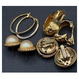Collection of Gold Tone Earrings, Necklaces and Bracelets Collection of Gold Tone Earrings, Necklaces and Bracelets