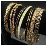 Collection of Gold Tone Earrings, Necklaces and Bracelets Collection of Gold Tone Earrings, Necklaces and Bracelets