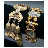 Collection of Gold Tone Earrings, Necklaces and Bracelets Collection of Gold Tone Earrings, Necklaces and Bracelets