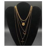 Collection of Gold Tone Earrings, Necklaces and Bracelets Collection of Gold Tone Earrings, Necklaces and Bracelets