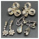 Collection of Rhinestone Necklaces, Earrings and Bracelets Collection of Rhinestone Necklaces, Earrings and Bracelets