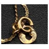 14kt Gold Necklaces, Shell Pendant and Ring plus 18kt Pendant 14kt Gold Necklaces, Shell Pendant and Ring plus 18kt Pendant