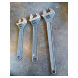 15', 18', and 24' Irwin Crescent Wrenches