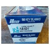(3) Boxes Ilco Nickel Silver Key Blanks - 1A1D1