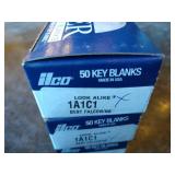 (3) Boxes Ilco Nickel Silver Key Blanks - 1A1C1