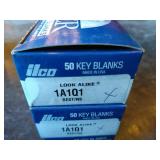 (3) Boxes Ilco Nickel Silver Key Blanks - 1A1Q1