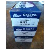 (3) Boxes Ilco Nickel Silver Key Blanks - 1A1K1