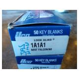 (2) Boxes Ilco Nickel Silver Key Blanks - 1A1A1