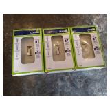 (3) Leviton Single Pull Toggle Dimmer Switches