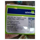 (3) Leviton Single Pull Toggle Dimmer Switches