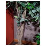 (2) 6' Artificial Trees in Metal Pots