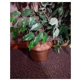 (2) 6' Artificial Trees in Metal Pots