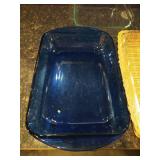(2) Pyrex & (1) Blue Anchor Glass Baking Dishes