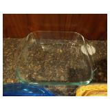 (2) Pyrex & (1) Blue Anchor Glass Baking Dishes