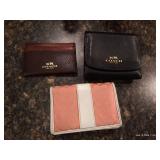 (3) Coach Wallets